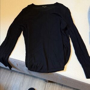Chic Black Long Sleeve Women's Top